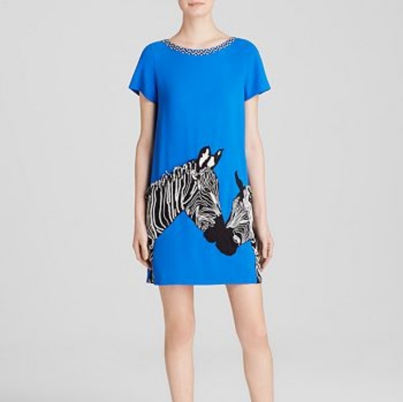 Alice Olivia Blue Zebra Dress - Sold Out Design - Picture 1 of 8